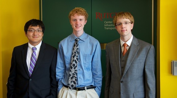 Photo: Parallelizing Programs for the Multicore Era. Team (from left to right), David Liao:Saddle River, Bergen County;Ryan Morey:Maplewood, Essex County, Alex Rucker:Warren, Somerset County Photo Credit: Rutgers