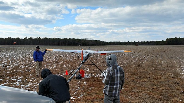 Photo: Verizon tests a drone from American Aerospace Technologies Inc to provide cell service after a disaster. Photo Credit: Esther Surden