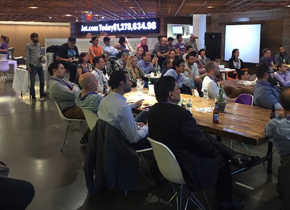 Photo: A packed house at the Mobile Dev NJ meetup at Jet. Photo Credit: Alex Zaltsman