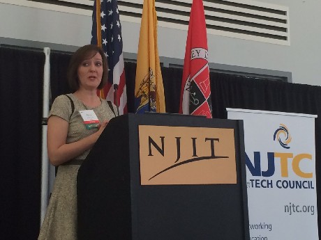 Photo: Alicia Abella of AT&T was the keynoter at the NJTC Internet of Things Conference. Photo Credit: Esther Surden