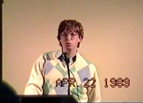 Photo: Bill Gates at the April 1989 TCF Photo Credit: Courtesy TCF website