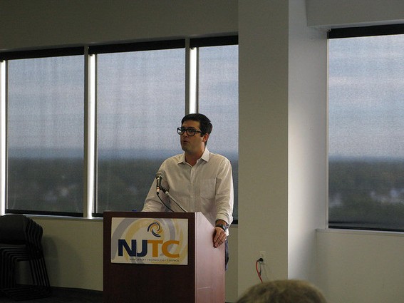 Photo: David Kinitsky spoke about Bitcoin at the NJTC Leadership Summit Oct. 7, 2014. Photo Credit: Courtesy NJTC