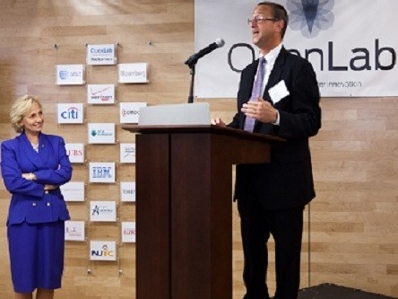Photo: Lt. Gov. Kim Guadagno last year at the opening of Juniper Openlab. Guadagno has promoted tech job creation in N.J. Photo Credit: Esther Surden