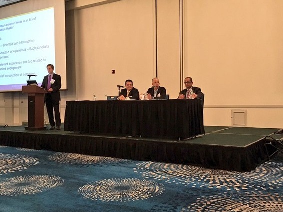 Photo: Panelists at the NJ HIMSS winter conference discussed technology and health care.
  Photo Credit: Esther Surden