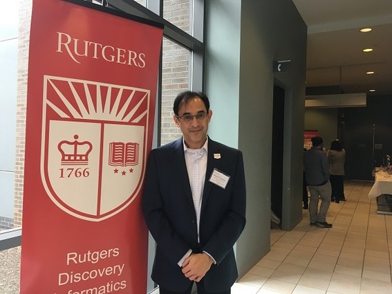 Photo: Manish Parashar spoke about the economic impact of the Rutgers Discovery Informatics Institute. Photo Credit: Esther Surden