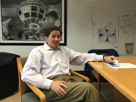 Photo: Marcus Weldon, president of Bell Labs, in his office. Photo Credit: Esther Surden