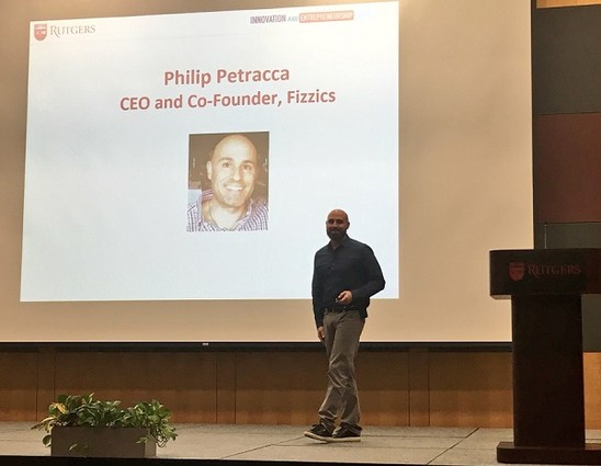 Photo: Philip Petracca speaks at Rutgers. Photo Credit: Esther Surden
