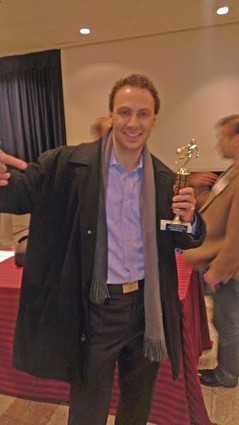 Photo: John Genovese founder of PolitePersistance took home the audience choice award. Photo Credit: Courtesy PolitePersistance