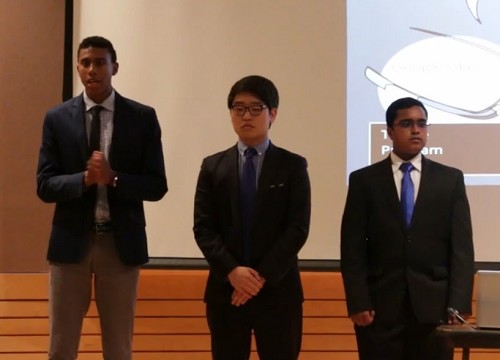Photo: Members of the Wearable Devices Team present.
  Photo Credit: Courtesy Rutgers University