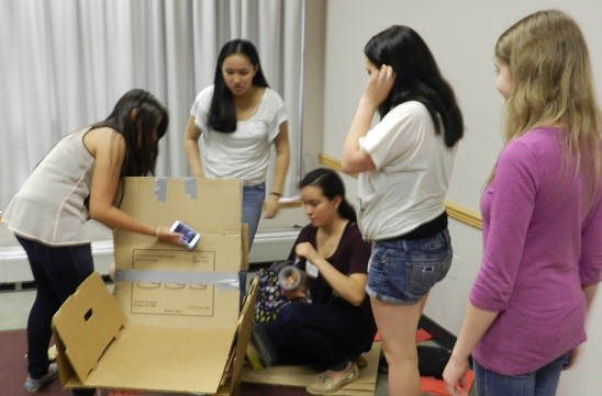 Photo: Teenagers participating in an engineering activity at teentech at Rutgers. Photo Credit: AAUW-NJ