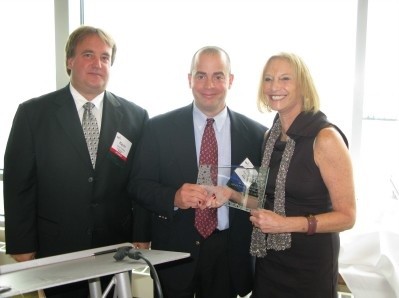 Photo: Flint Lane of Billtrust, one of Philly Tech New's young companies to watch, accepts an NJTC award. Photo Credit: NJTC