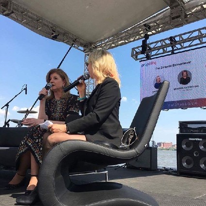 Photo: Arianna Huffington and Laura Touby at Propelify Photo Credit: Propelify via Instagram