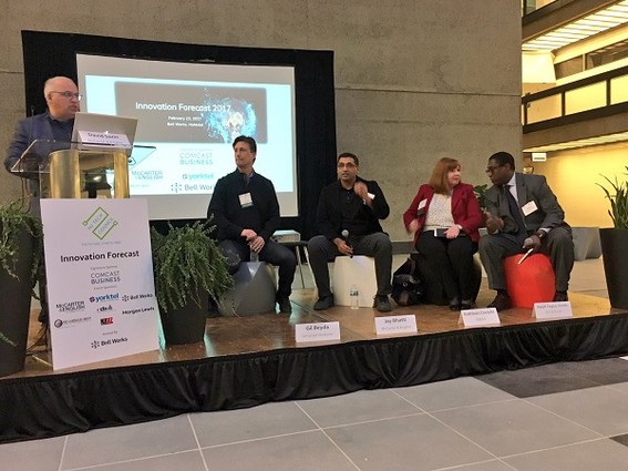 Photo: Panel on funding at NJ Tech Council's Innovation Forecast event at Bell Works Photo Credit: Esther Surden