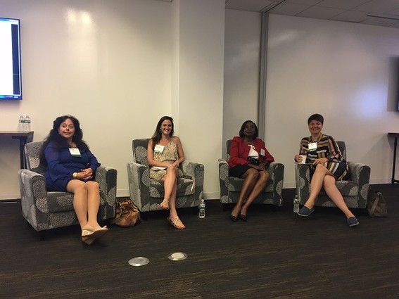 Photo: Panelists for the Women in Tech forum at Vonage in early August. Photo Credit: Esther Surden