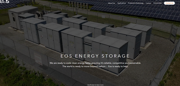 Screenshot from EOS website