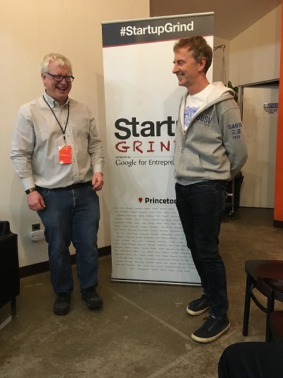 SOSV managing director Sean-OSullivan with David Stengle of Startup Grind Princeton