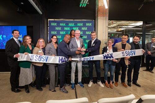 Governor Phil Murphy attended a ribbon cutting of SOSV’s new HAX Newark Global HQ, Newark, NJ Tuesday April 30, 2024. (Rich Hundley III/ NJ Governor’s Office).